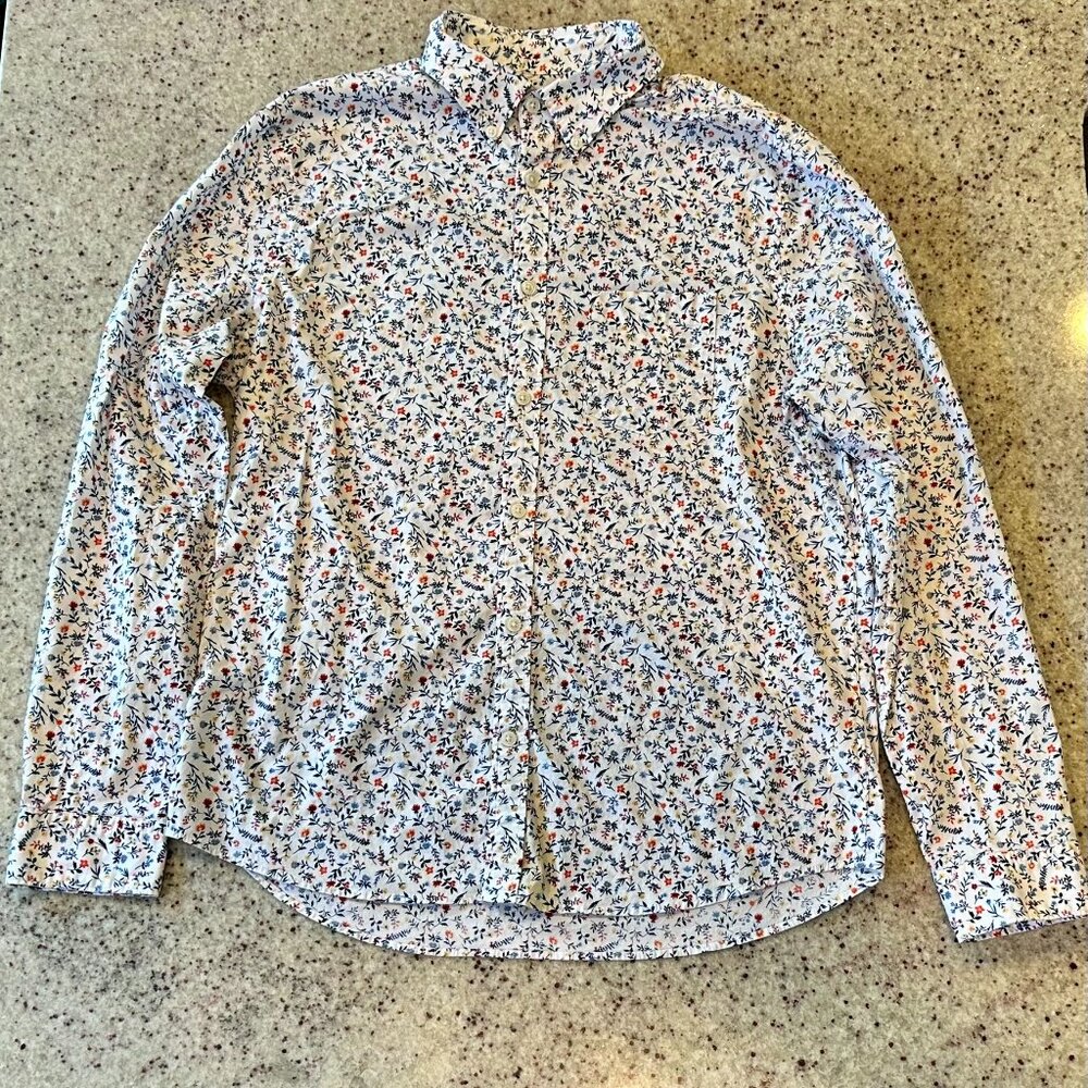 Express Men's Floral Long Sleeve Button-Down